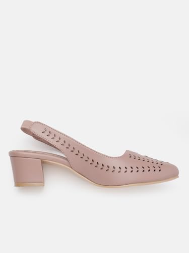 Image of Marc Loire Women Pointed Toe Block Heel Sandal for Office Wear