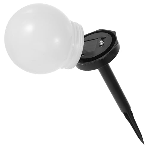 WOONEKY Lámpara Solar de Jardín con Bola Decorativa Luz Cálida para Exterior Foco Solar para Césped Patio y Fácil Instalación y Ahorro Energético