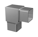 Sellon24® Edelstahl Rechteckverbinder Vierkant Rohr 40x40 Verbinder V2A 90 Grad 4301.044