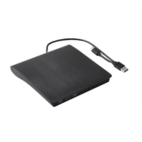 Bosiyrggrl Grabadora de DVD USB 3.0 Tipo C 2 en 1, Externa, Portátil, CD-RW, DVD-ROM, Unidad Óptica, Lector y Reproductor.