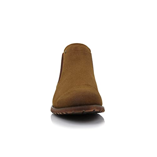 Image of Ferro Aldo Men's Chelsea Boots | Pull-On Ankle Boot in Plain Toe, Cap Toe & Wingtip Brogue Styles | For Casual, Dress, Work & Formal Events