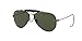 Ray-Ban RB3030 Outdoorsman I Aviator Sunglasses, Black/G-15 Green, 58 mm