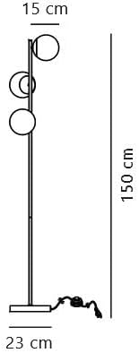 Nordlux Vloerlamp LILLY, E14, IP20, glas opaalwit, zwart photo 2