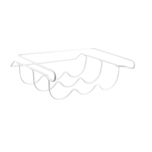 Soporte para botellas organizado para refrigerador blanco miniatura 1