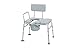 Drive Medical 12005KDC-1 Transfer Bench Commode Chair for Toilet with Padded Seat, Gray