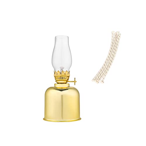 Linterna de la lámpara de queroseno del espejo - 7.28 en luces de la mesa de aceite de vidrio for la decoración de la iluminación del hogar (Color : Gold) Cover