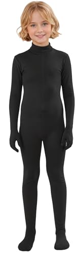 ATHX Kids High Stretch Halloween Cosplay Party Bodysuit Costume Child Spandex Back Zipper Headless Zentai Skin Suit Unitard