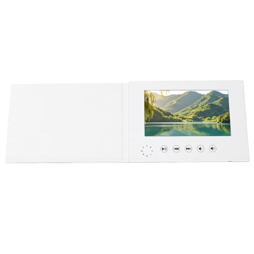 Tarjeta de felicitación de vídeo premium en papel de cobre con pantalla HD personalizable