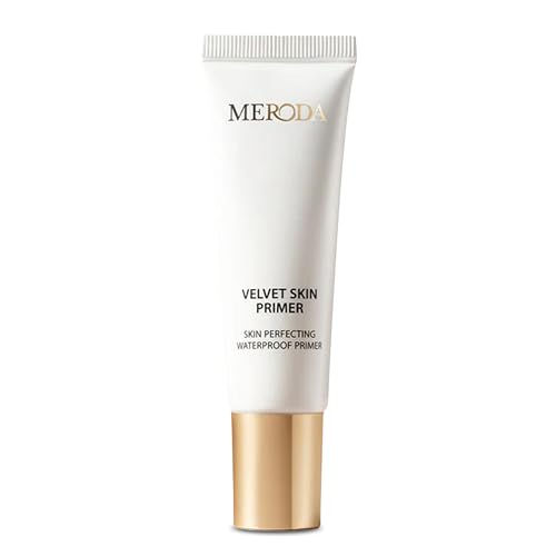 MERODA Velvet Skin Primer [VERKLEINERT POREN] - Primer als Make Up Basis für das Gesicht - mit leichter & feiner Textur - Make Up Primer - Für alle Hauttypen geeignet - Primer mit UV Schutz