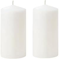 Velas Vela Cilíndrica Blanca, Perfecta para Bodas y