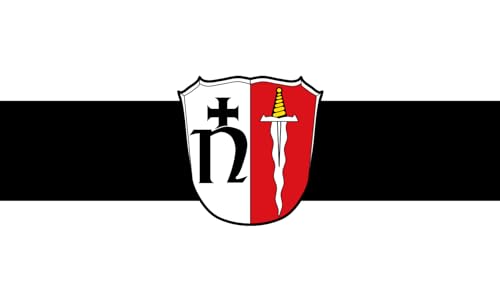 Drapeau Neustadt a.Main de format paysage avec une grande surface de 1.35m²
