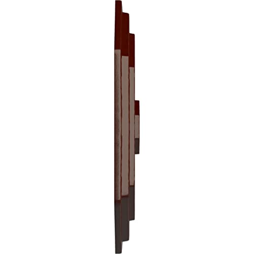 Image of Ekena Millwork CM25FEBMF 25 1 /4 inchW X 17 1 /4 inchH X 1 3 /4 inchP Felix Ceiling Medallion, Brushed Mahogany
