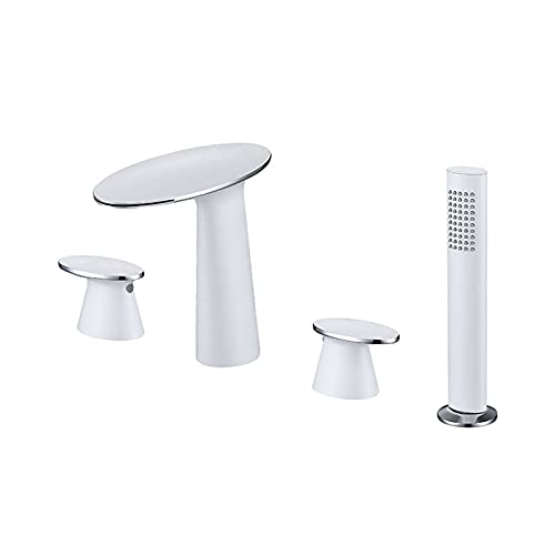 Robinet de baignoire divisée en cuivre pur pour salle de bain élégante