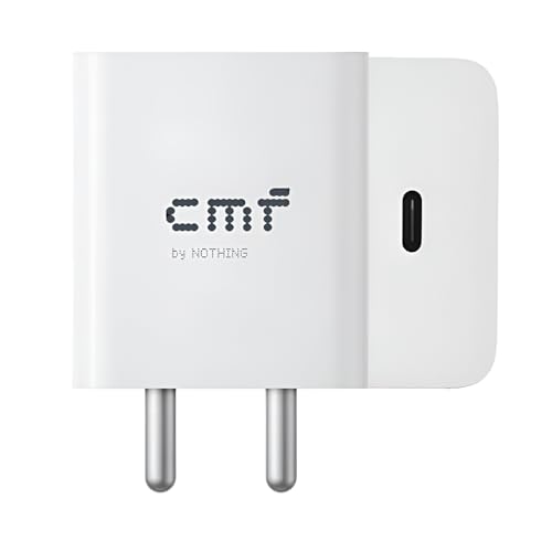 Image of 33W USB-C Fast Power Charger Adapter for CMF Phone 1, Nothing Phone 2a Plus | Phone 2a | Special Edition | Phone 2 | Phone 1 | Galaxy Tablet | Pad | 33watt ka Charger for Type C Mobile Device, White
