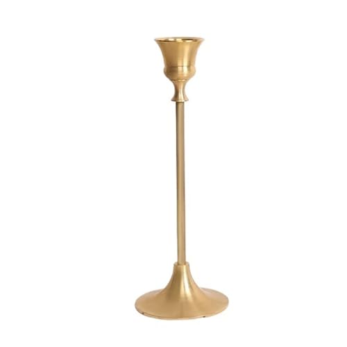 Bougeoirs vintage en métal doré YZCIS stable pour éviter les coulures
