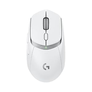 Logitech G G309 LIGHTSPEED kabellose Gaming-Maus, leicht, LIGHTFORCE-Hybridschalter, HERO 25K-Sensor, über 300 Stunden Akkulaufzeit mit AA-Batterie, 6 programmierbare Tasten, PC und Mac - Weiß
