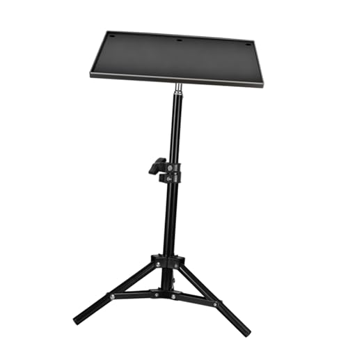 Bandeja de proyector con trípode de 55 cm y soporte de metal de 25 x 18 cm 4