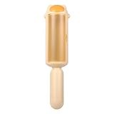 Flongo Haustier Bürste für Katzen Hunde: Gelb Elektrostatischer Doppelseitiger Entfilzung - Selbstreinigende Katzenbürste mit Aufklappbarem Behälter - Tierhaarentferner - 24,4cm Fellpflegebürste