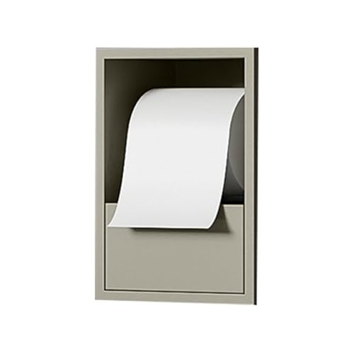 Shower Niche, Embedded Bathroom Niche Stainless Steel With Removable Door, Wet Room Shelf Recess, Single Toilet Niche For Home Improvement, Lightweight(Light green,17x23x12cm)