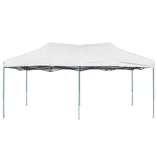 Tente de réception pliante robuste et résistante aux UV blanche 6x3m - 3
