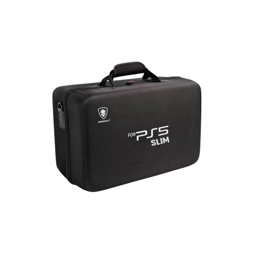 Image of New World Storage Bag for PS5 Slim, Travel Bag for PS5 Slim, Carrying Case Briefcase Type for PS5 Slim,Waterproof shoulder bag for Playstation 5 Slim with Both side storage compartment-Black