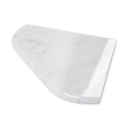 Soulscrafts Marble Corner Shower Shelf White Marble Corner Shelf for Bathroom Polished 8" X 8" X 2/5" Pack of 1