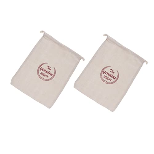 COLLBATH 2 Piezas Bolsa De Pan Con Cordón Roti Cajas Cesta Bolsas De Pan De Embalaje Reutilizable Neto Vacío Sellable Tapa Nordica Cazador De Focas Rojo Lino