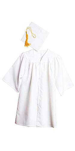Jostens Graduation Cap and Gown Package Medium White