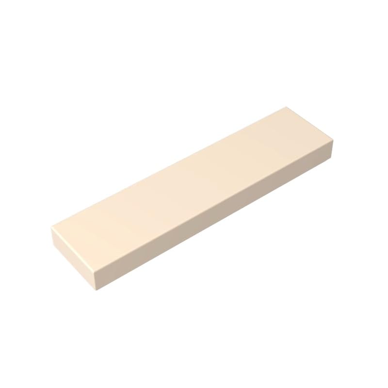 Gobricks 2431 Foundation Plate Tile 1x4 with Groove 50 Pieces GDS-563 Compatible with Lego Building Blocks Color:White (yellowish)