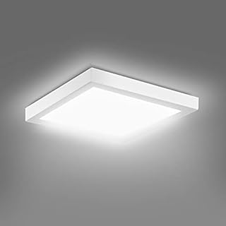 EXTRASTAR LED Ceiling Lights, 18W 1350LM Modern Square Flush LED Ceiling Lamp, 91W Equivalent, Energy Saving LED Panel Ceiling lamp, Ceiling Light Fitting for Living Room Bedroom - 6500K Daylight