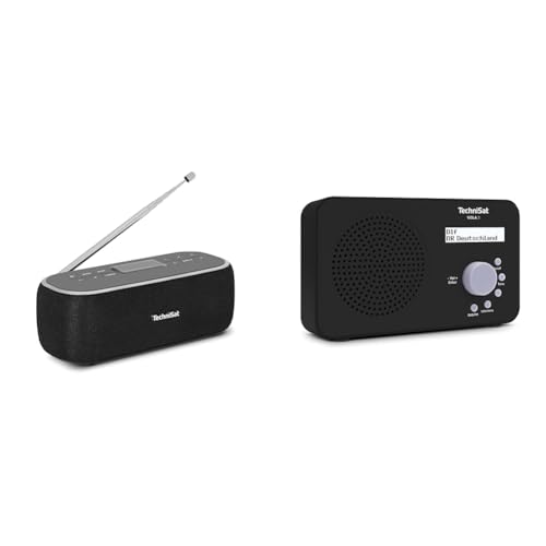 TechniSat Viola BT 1 - tragbarer Bluetooth-Lautsprecher mit DAB+ Digitalradio schwarz