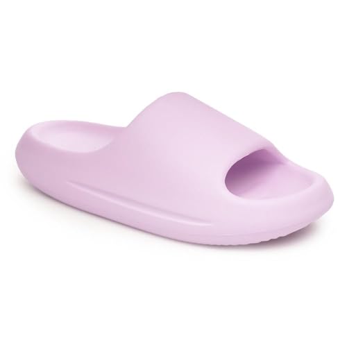 A2Z 4 Kids Girls Teens Slider Womens Open Toe Cloud Slipper Thick Sole Foam - Slider LDS AZ32566 Lilac 3/4 UK