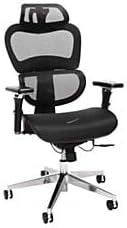 OFM Ergo Office Chair Optional Headrest, Lumbar Support, Mesh Back and Seat, Black