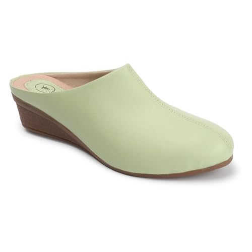 Image of Mules for Women, Open Back Wedge Heel Slip on Formal Shoes & Sandals Girls