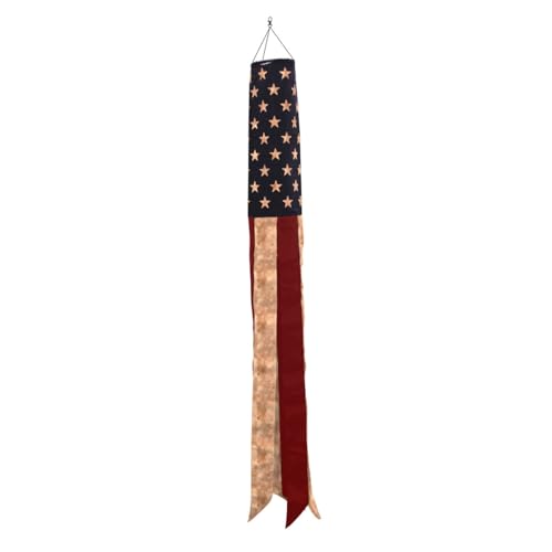 Briarwood Lane Everyday USA Tea Stained Windsock Wind Twister 40x6 Wind Spinner