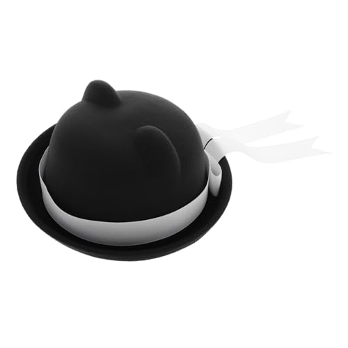 TOVINANNA Adorable Cat Ear Bow Beret Plaid Wool Snowman Hat School Uniform Accessory