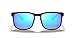 Ray-Ban RB4264 Chromance Lens Square Sunglasses, Black Frame/Blue Mirror Lens (601SA1)/