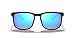 Ray-Ban RB4264 Chromance Lens Square Sunglasses, Black Frame/Blue Mirror Lens (601SA1)/