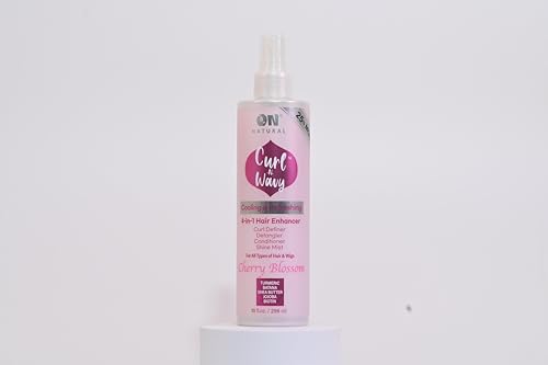 ON Natural Curl-N-Wavy 4-in-1 Hair Enhancer For All Hair Texture [Cherry Blossom]10 OZ