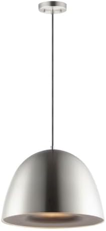 ET2 Fungo-8W 1 LED Pendant-15.75 Inches Wide by 11 inches high-Satin Nickel/Black Finish