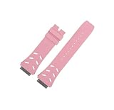 Asteid Fit for Richard Miller RM67-01 RM67-02 Soft Fluororubber Watch band Titanium Folding buckle(Pink no buckle,For RM-67-02)