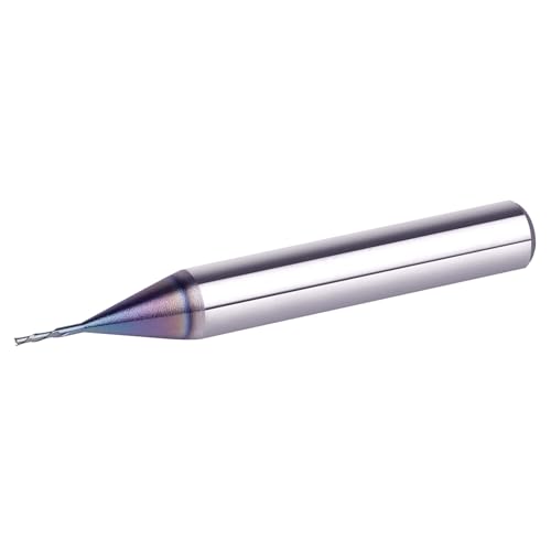 Image of SpeTool 1 /32 Down Cut CNC Router Bits 1 /4 Inch Shank with TAC Long Life Coated , Solid Carbide Spiral End Mill Plunge Cut for Wood Engraving Carving
