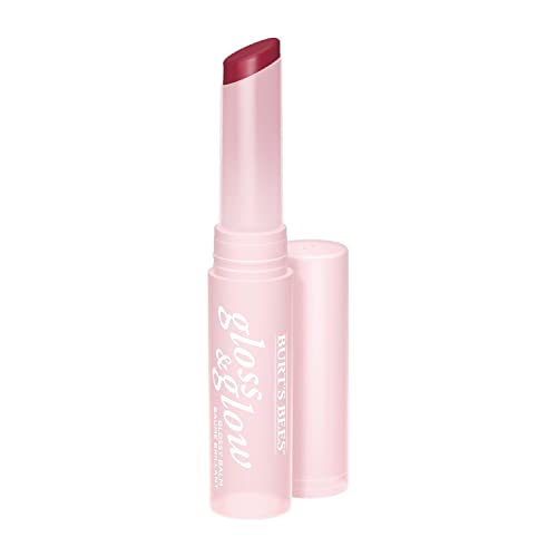 Burt's Bees - Burt's Bees Gloss and Glow Glossy Tinted Lip Balm, 100% Natural Origin with Mango Butter for Glossy Finish, Pack of 1 - Wine Wednesday (Red)