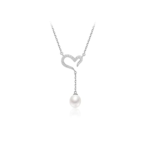 Collier chaîne pendentif de perle S925 YZCIS, le cadeau d'amour parfait pour célébrer les femmes