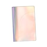 FRCOLOR Funda Transparente para Pasaporte Corta de PVC Brillante, Bolso Organizador Multifuncional con Tarjetero Integrado, Tamaño Compacto Adecuado para Viajes y Documentos Personales