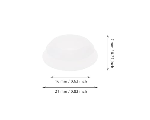 Image of ONLYKXY 10 Pcs Clear Silicone Round Snap in Type Locking Furniture Hole Plugs Button Protective Cover Cap Head,Universal (16mm /0.62inch)
