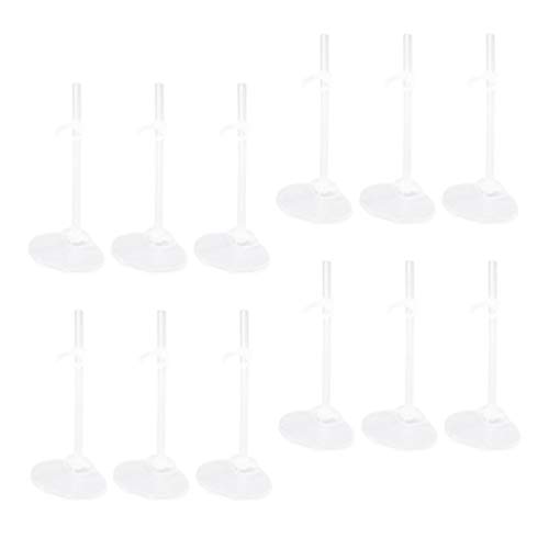 BESPORTBLE 12 Pcs Suporte Suporte Portátil Transparente Cintura Suporte de Pé Boneca Boneca Boneca U
