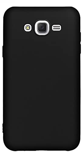 Image of Mobile Back Cover Case for Samsung J7 (2015) I J7 Nxt I J7 Neo I J7 Core (Silicone Case|CameraProtection|Black SC1510)
