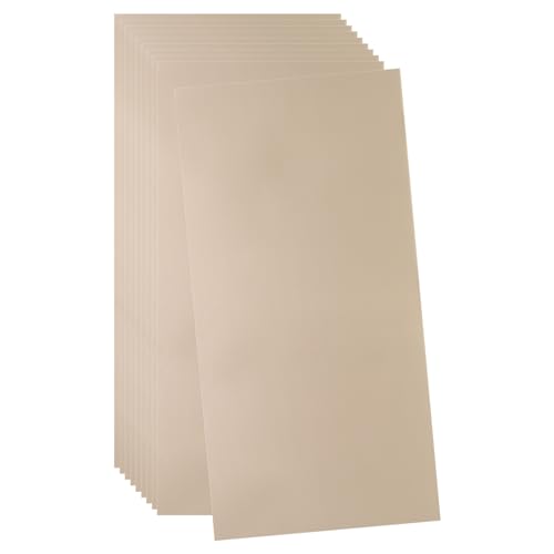 QUARKZMAN 10 Piezas Paneles De Pared Autoadhesivos 23.6' X 11.8' Papel Tapiz Con Textura De Piel Y Ladrillo (Cobertura De 19.4 Pies Cuadrados / 1.8 M²) Para Salpicadero, Beige Claro