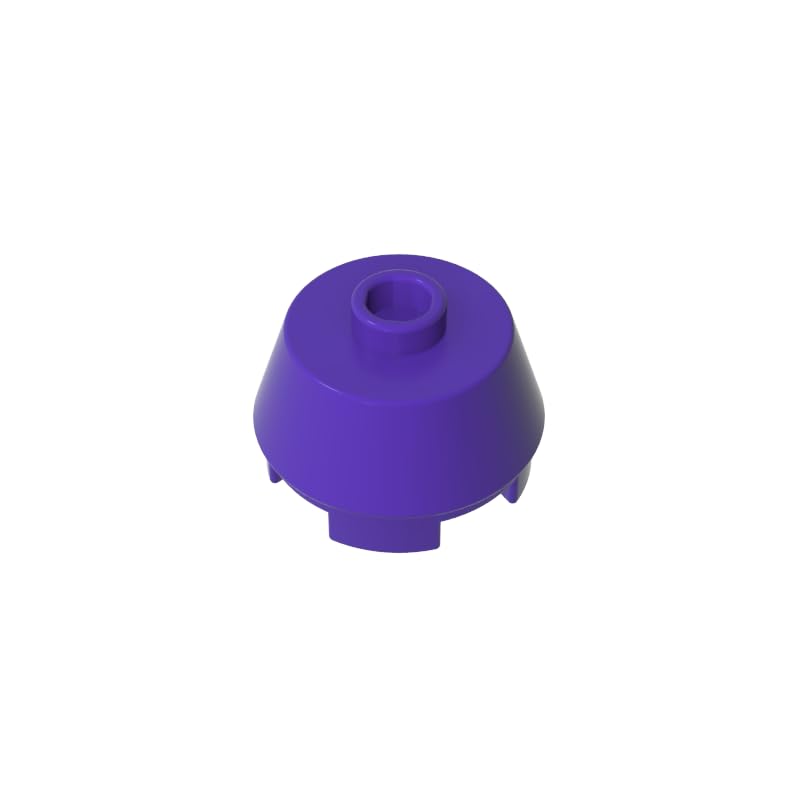 XYEIUGO 98100 Round Brick Round 2x2 Truncated Cone, Dark Purple, 50 PCS